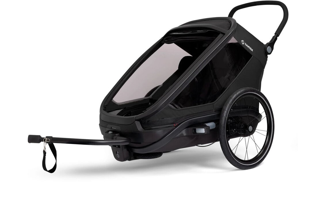 Hamax Outback Next Double Kinderanhänger mit Deichsel und Buggyrad – Image 7