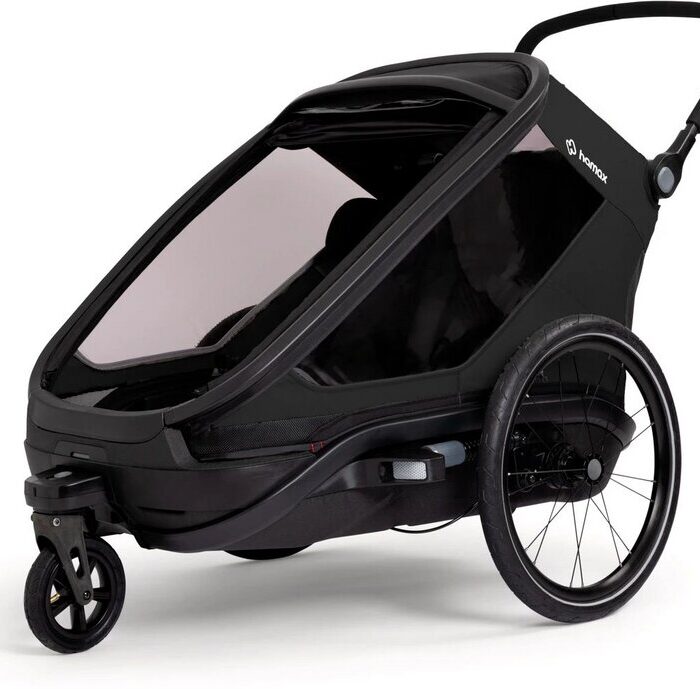 Hamax Outback Next Double Kinderanhänger mit Deichsel und Buggyrad