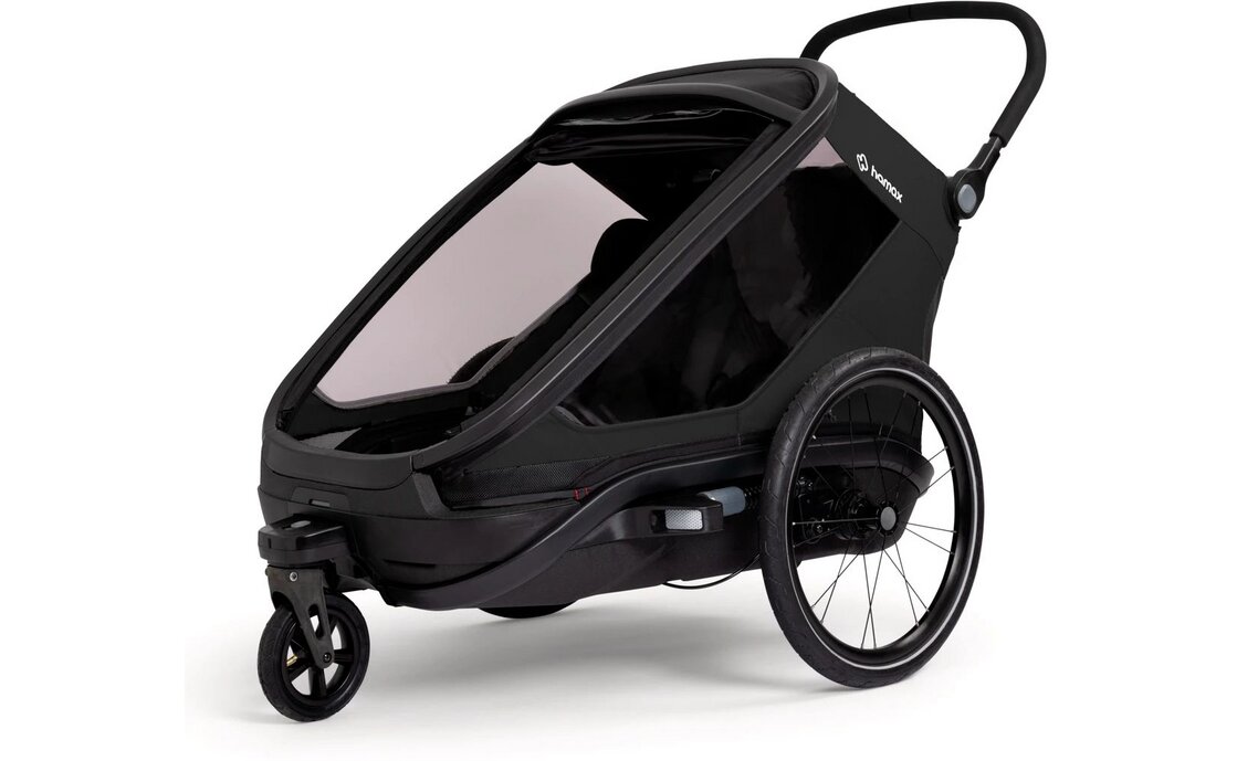 Hamax Outback Next Double Kinderanhänger mit Deichsel und Buggyrad